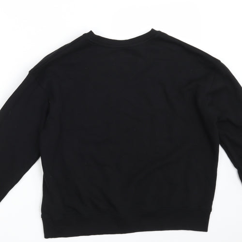 New Look Womens Black  Cotton Pullover Sweatshirt Size S   - Christmas