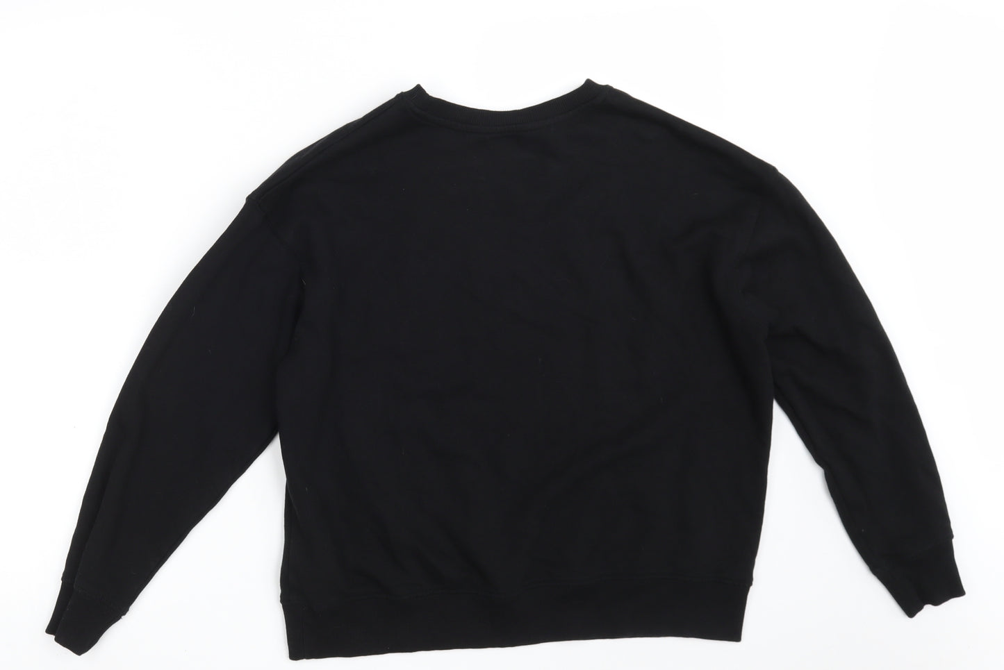 New Look Womens Black  Cotton Pullover Sweatshirt Size S   - Christmas