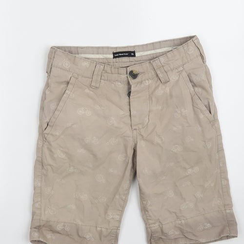 Cedar Wood State Boys Beige  100% Cotton Chino Shorts Size M L10 in Regular  - Closure - Button