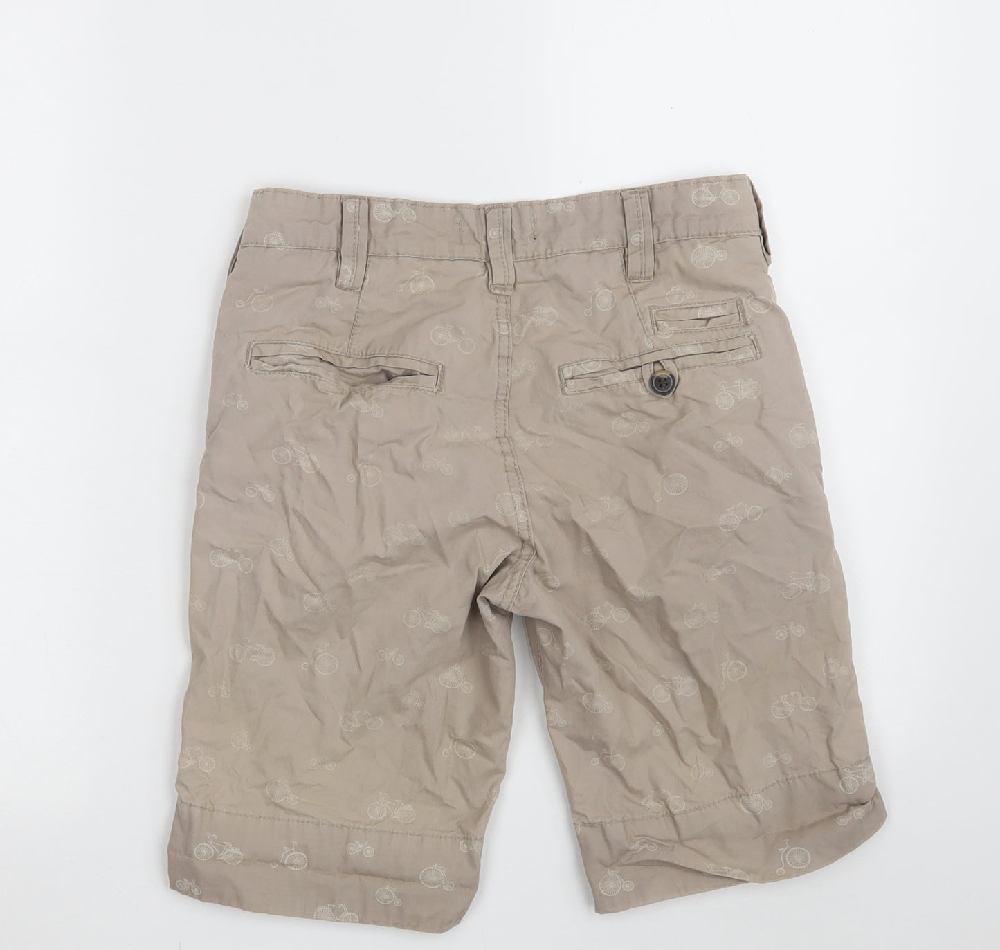 Cedar Wood State Boys Beige  100% Cotton Chino Shorts Size M L10 in Regular  - Closure - Button