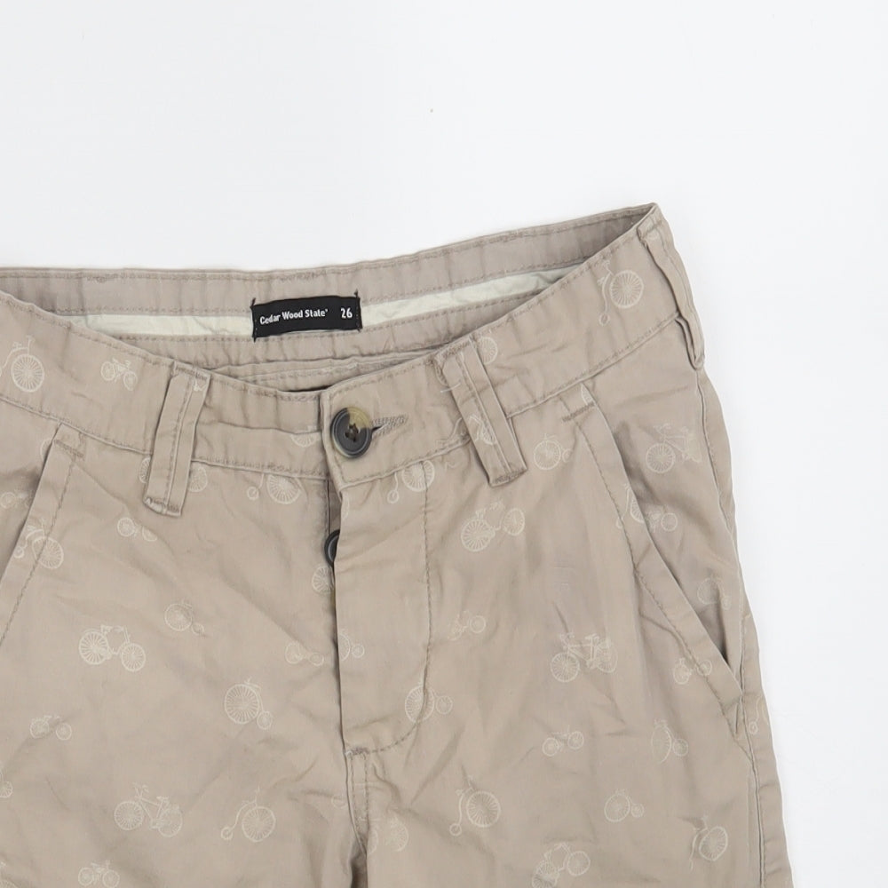 Cedar Wood State Boys Beige  100% Cotton Chino Shorts Size M L10 in Regular  - Closure - Button