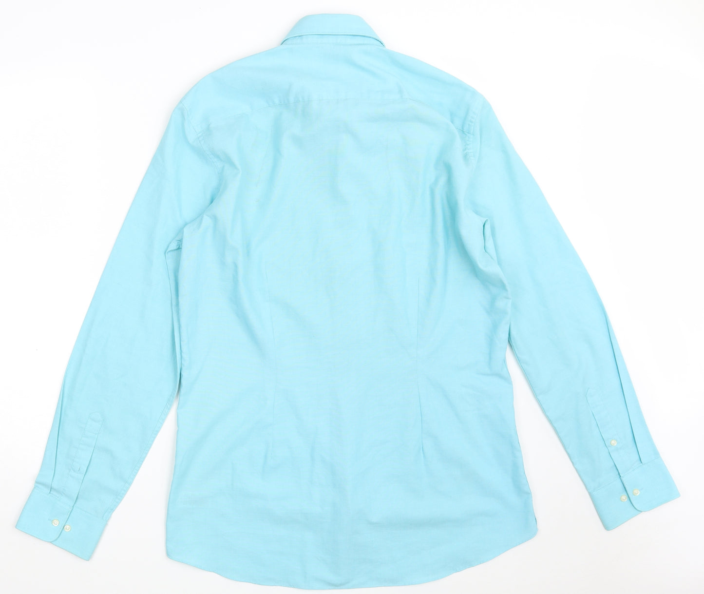 NEXT Mens Blue  Polyester  Dress Shirt Size 16 Collared Button