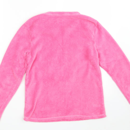 Matalan Girls Pink Round Neck Animal Print 100% Polyester Pullover Jumper Size 12-13 Years   - Sleepover Squad