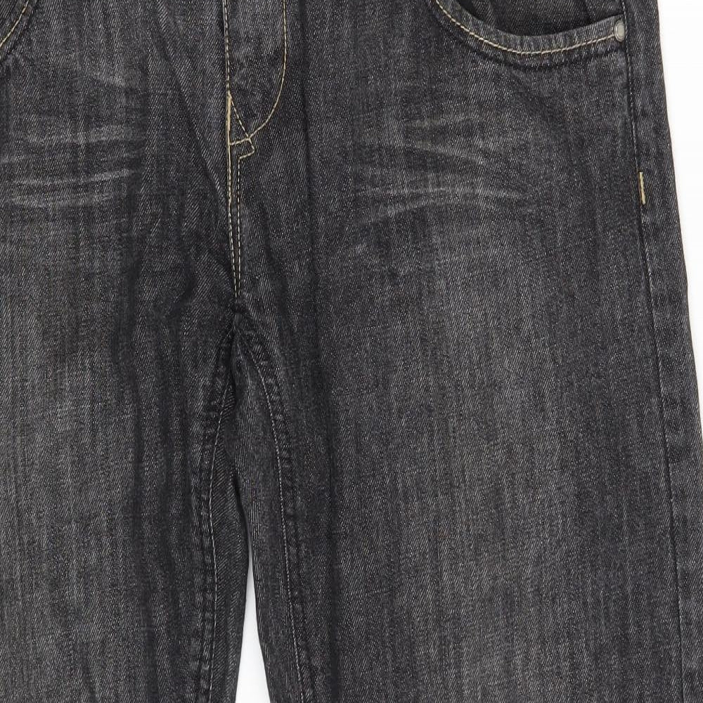 Mish Mash Mens Black  Cotton Straight Jeans Size 38 in L31 in Regular Zip