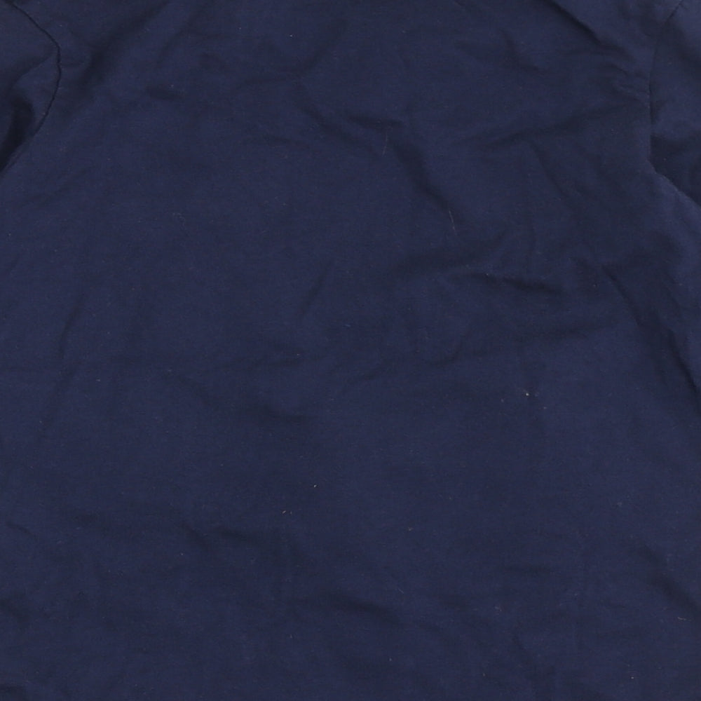 Blue Zoo Boys Blue  100% Cotton Basic T-Shirt Size 5-6 Years Round Neck Pullover - Motorbike