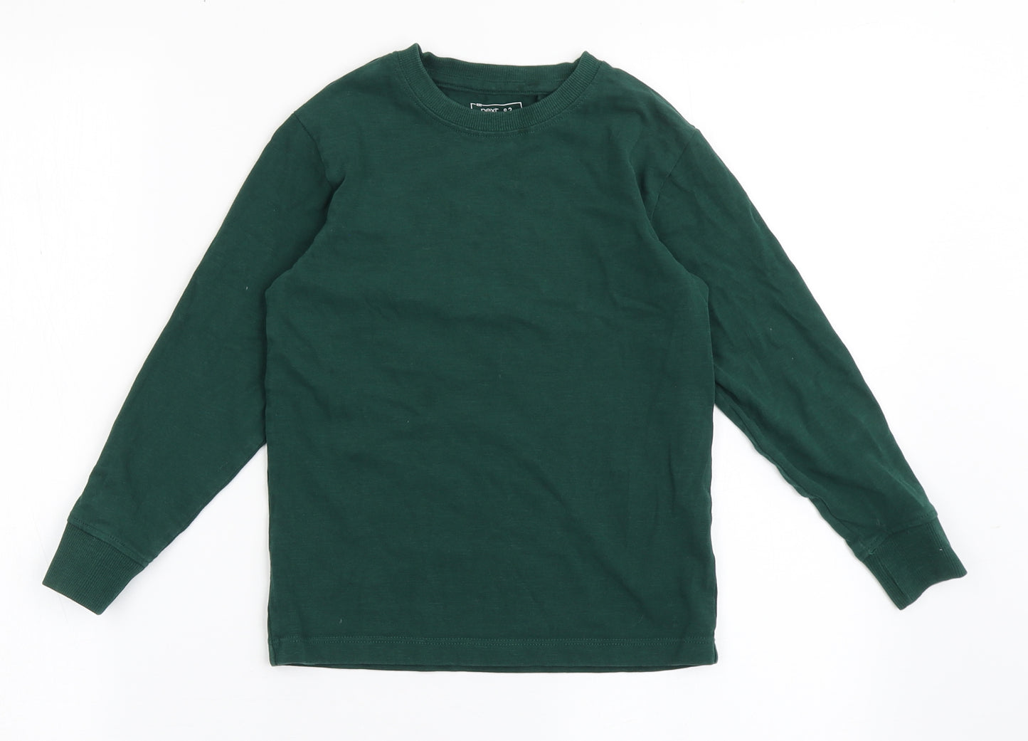 NEXT Boys Green  100% Cotton Basic T-Shirt Size 6 Years Round Neck Pullover