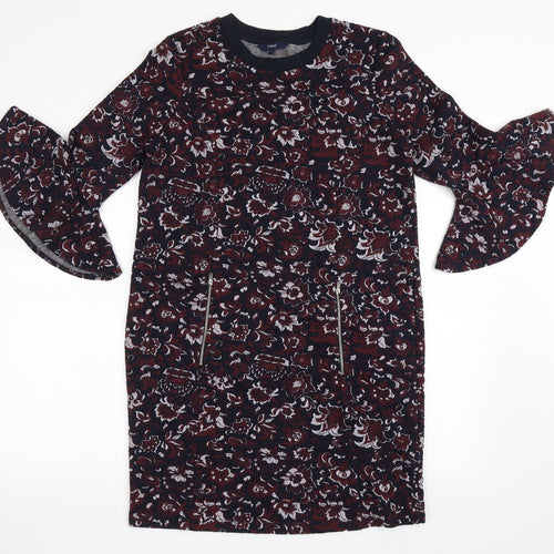 NEXT Womens Blue  Polyester A-Line  Size 12  Round Neck Pullover - Bell Sleeve
