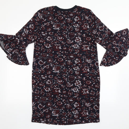 NEXT Womens Blue  Polyester A-Line  Size 12  Round Neck Pullover - Bell Sleeve