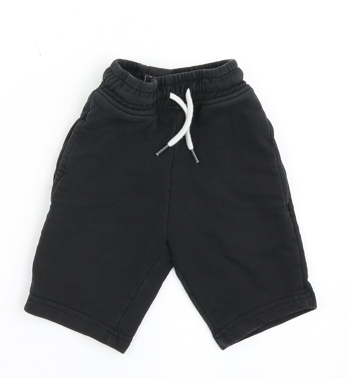 NEXT Boys Black  Cotton Sweat Shorts Size 5 Years  Regular Drawstring