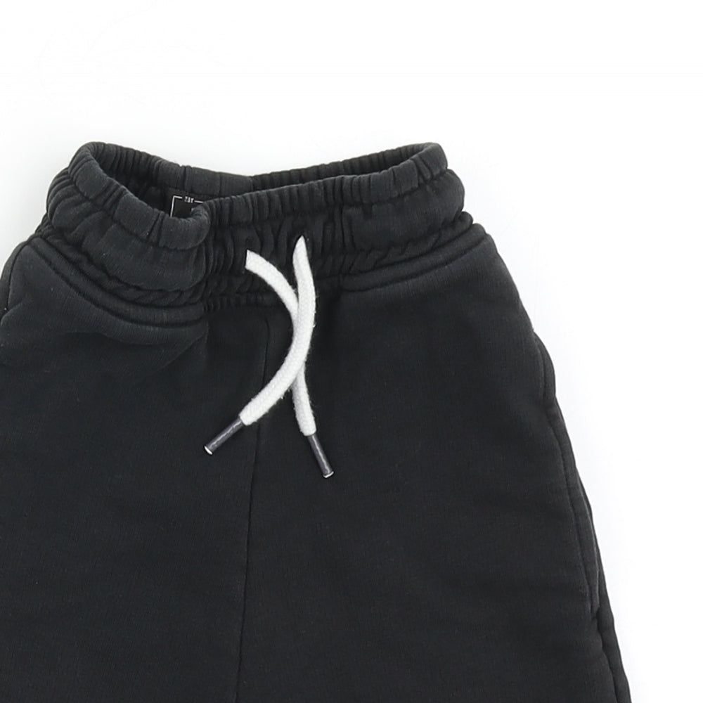 NEXT Boys Black  Cotton Sweat Shorts Size 5 Years  Regular Drawstring