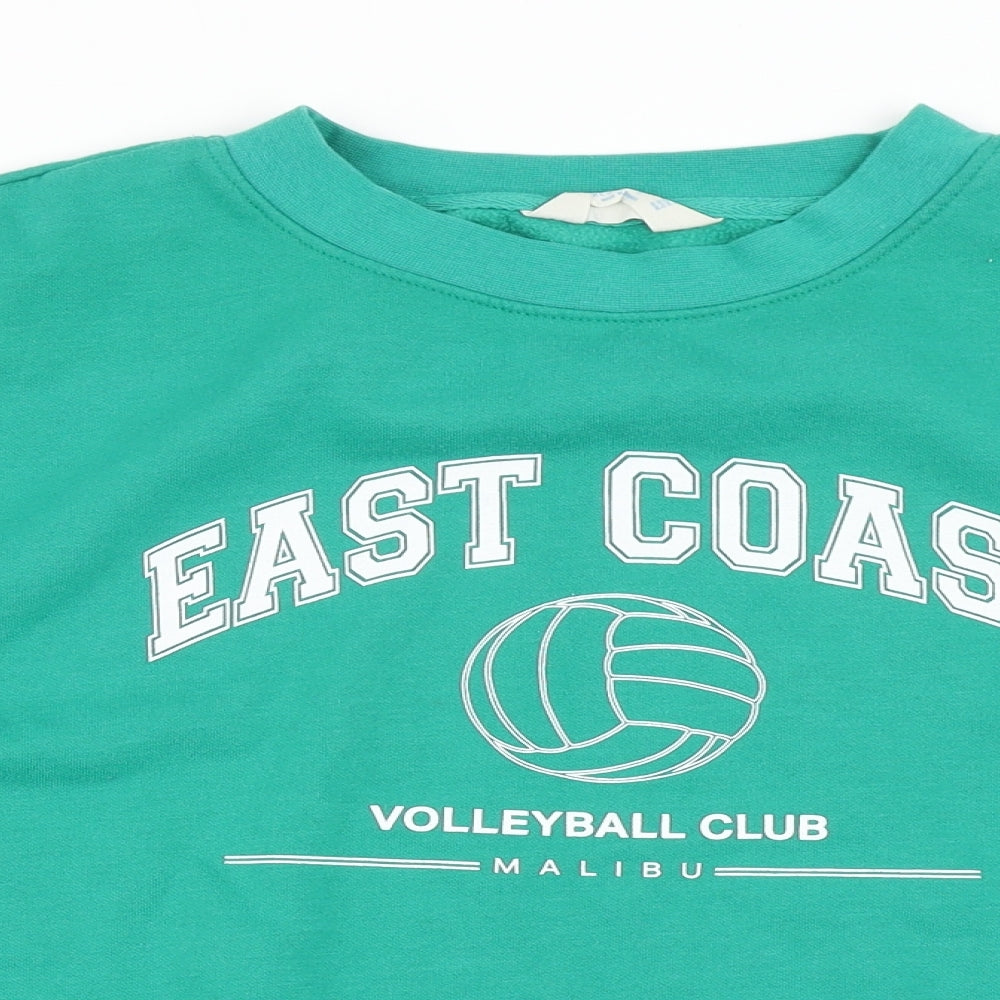 Primark Womens Green  Polyester Pullover Sweatshirt Size L  Pullover - Volleyball Club