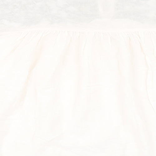 He Loves Me He Loves Me Not Womens Ivory  Viscose Basic Blouse Size S Round Neck
