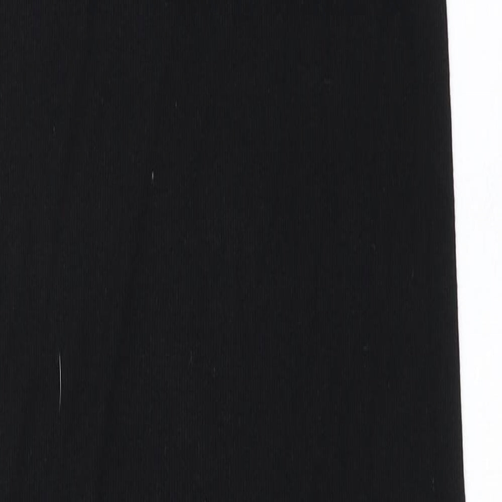 Topshop Womens Black  Cotton Bodycon  Size 12  Square Neck Pullover