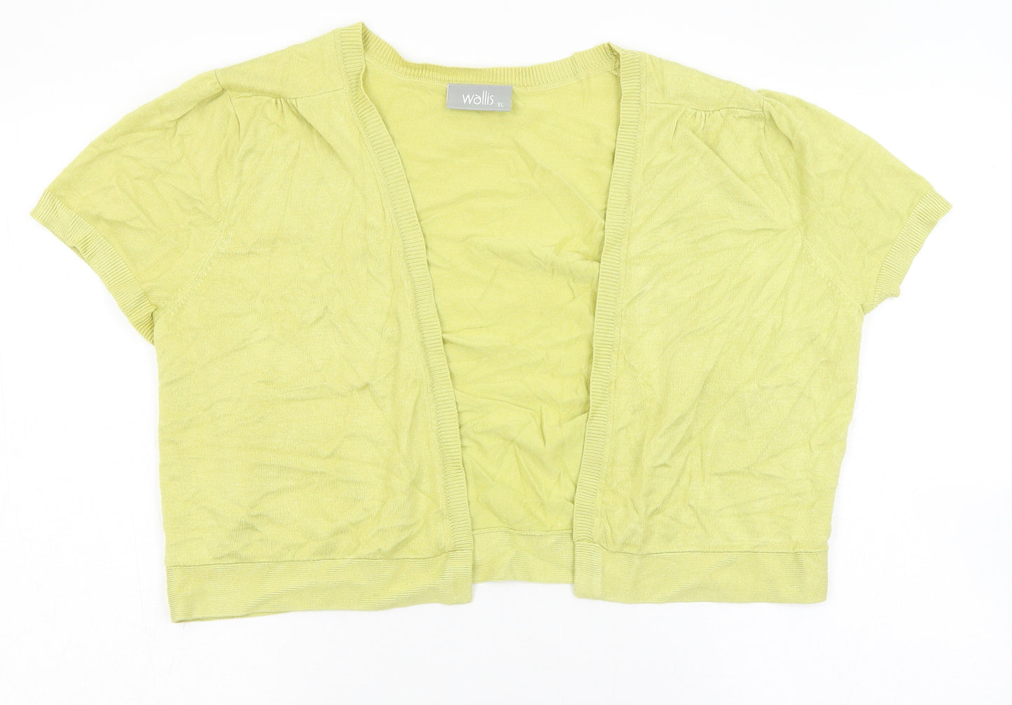 Wallis Womens Green Round Neck  Viscose Cardigan Jumper Size 22