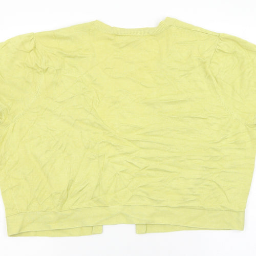 Wallis Womens Green Round Neck  Viscose Cardigan Jumper Size 22