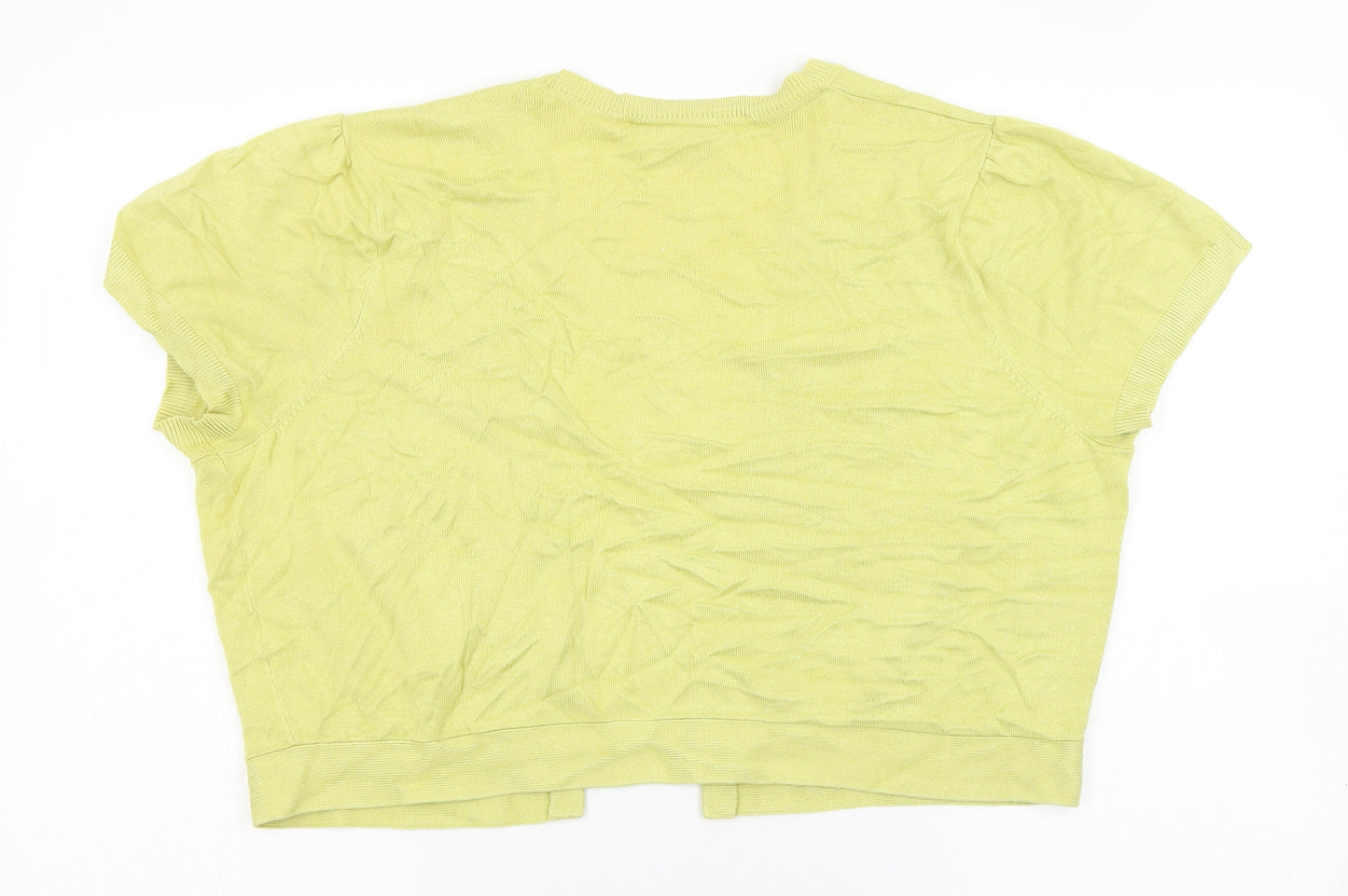 Wallis Womens Green Round Neck  Viscose Cardigan Jumper Size 22