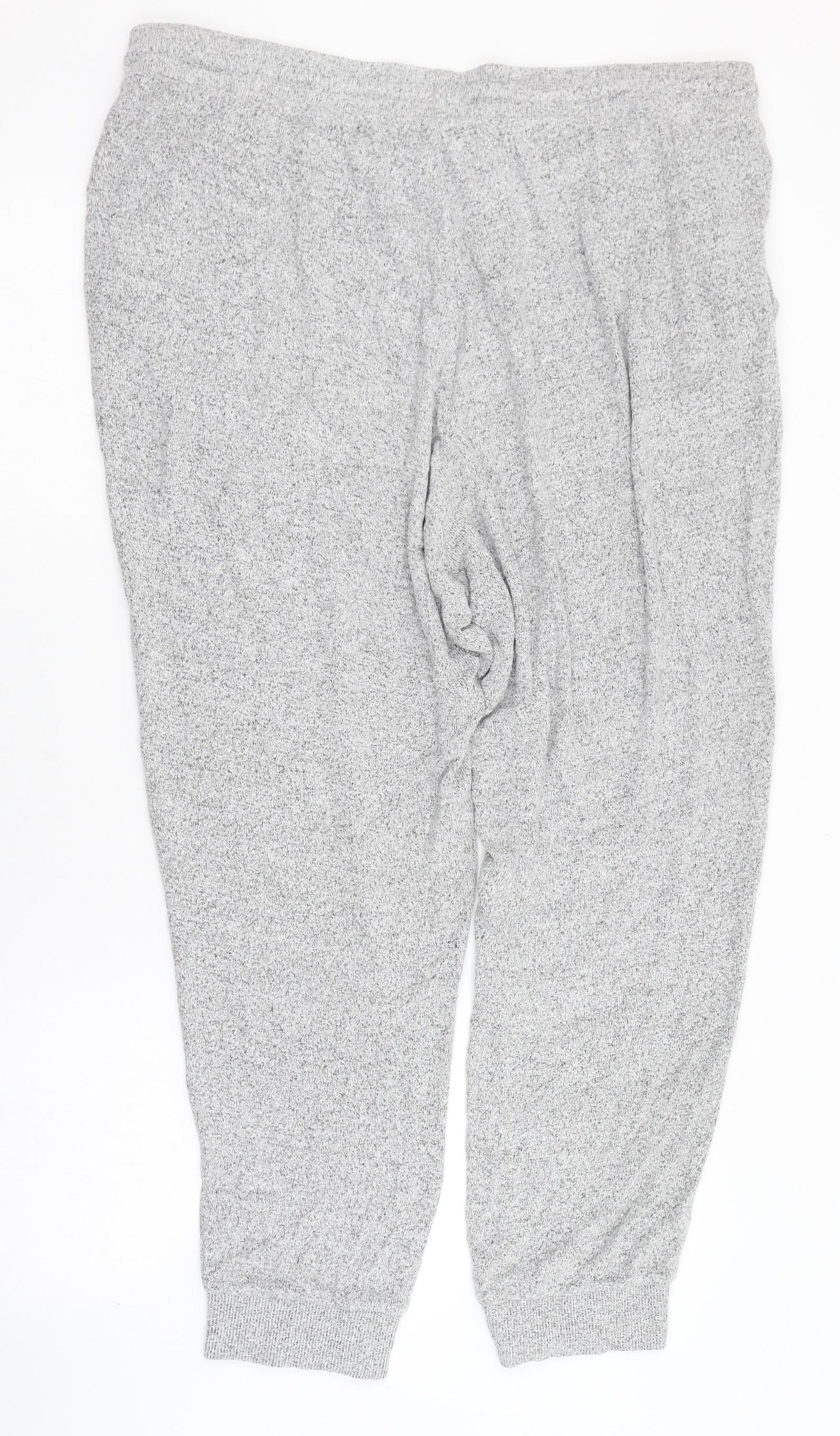 F&F Womens Grey  Viscose Jogger Trousers Size 20 L26 in Regular Tie