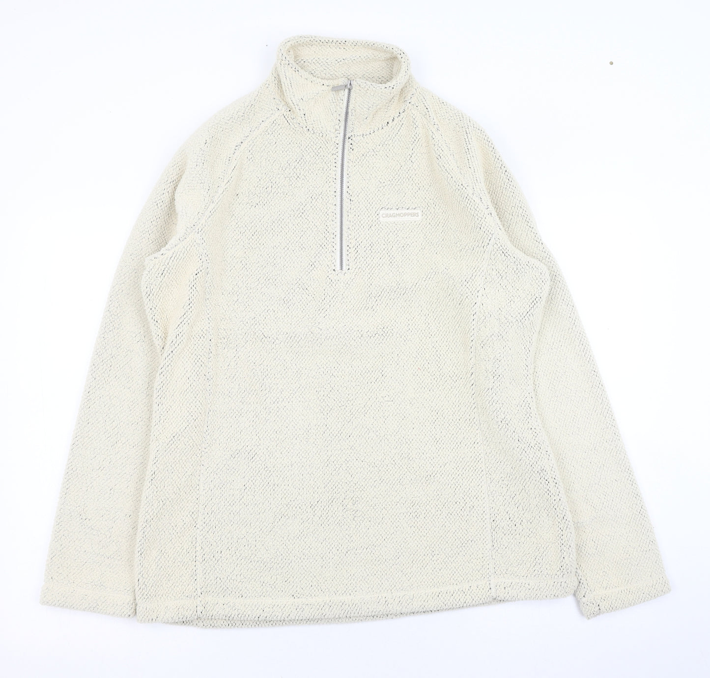 Craghoppers Womens Ivory  Polyester Pullover Sweatshirt Size 16  Zip