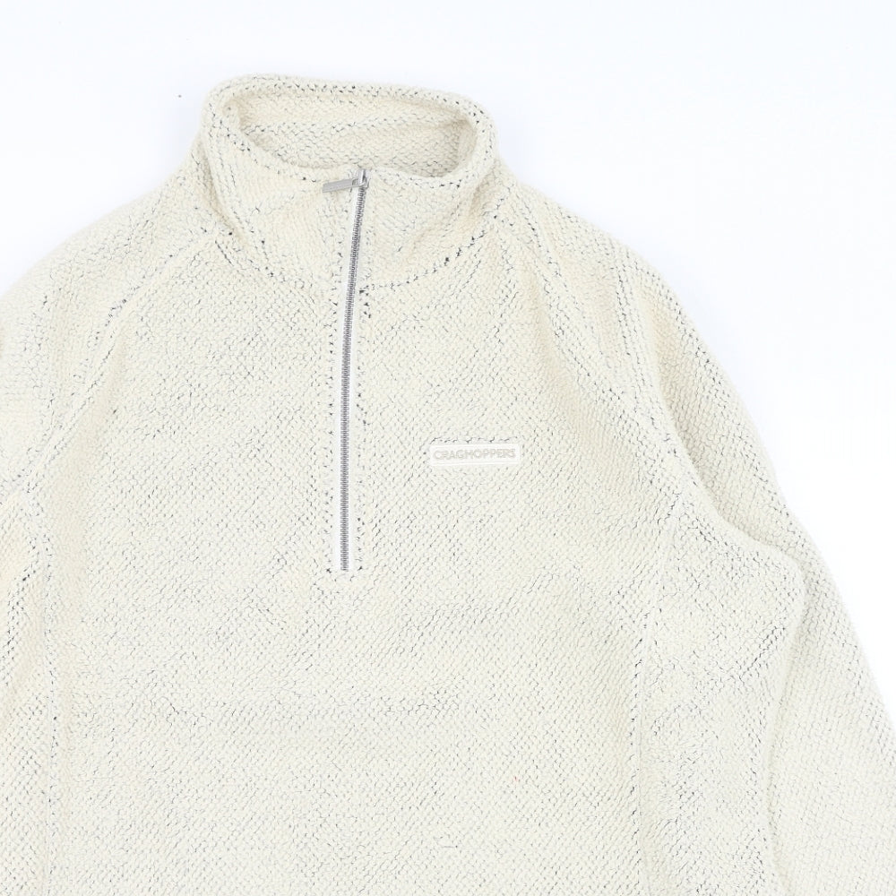Craghoppers Womens Ivory  Polyester Pullover Sweatshirt Size 16  Zip