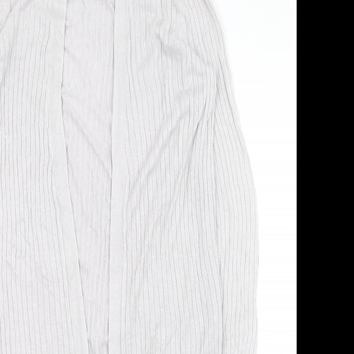 Oasis Womens Grey Square Neck  Viscose Cardigan Jumper Size XS