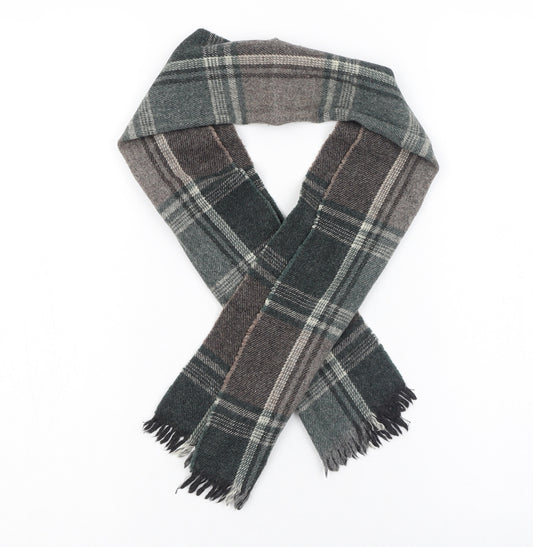 Preworn Unisex Green Check Polyester Scarf Scarves & Wraps One Size