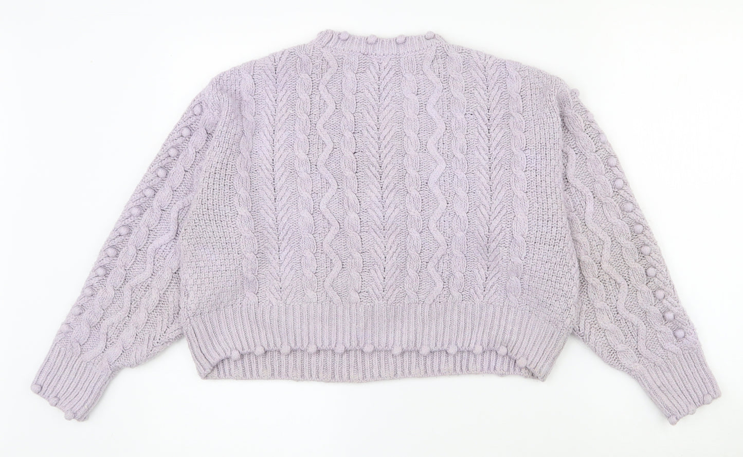 George Womens Pink Crew Neck  Acrylic Pullover Jumper Size 12   - 12-14