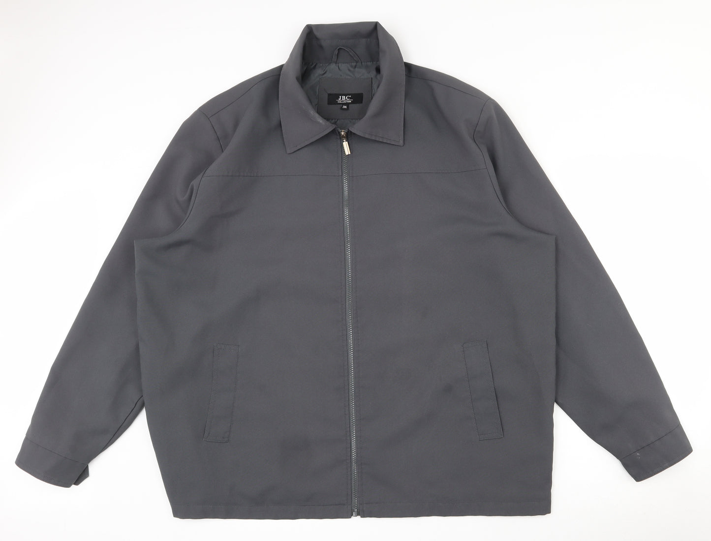 JBC Collection Mens Grey   Jacket  Size 2XL  Zip