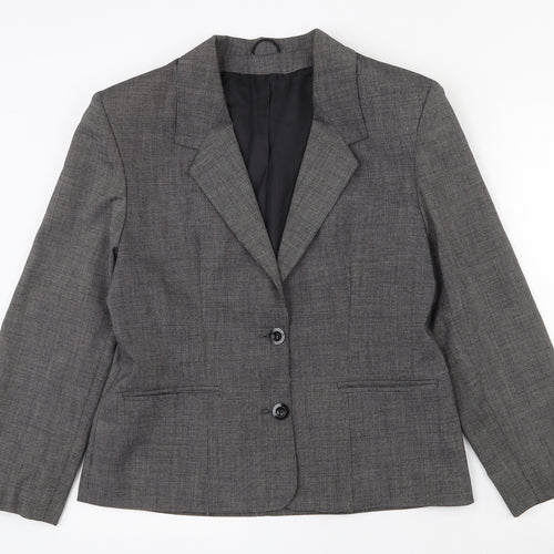 Dorothy Perkins Womens Grey  Polyester Jacket Suit Jacket Size 14