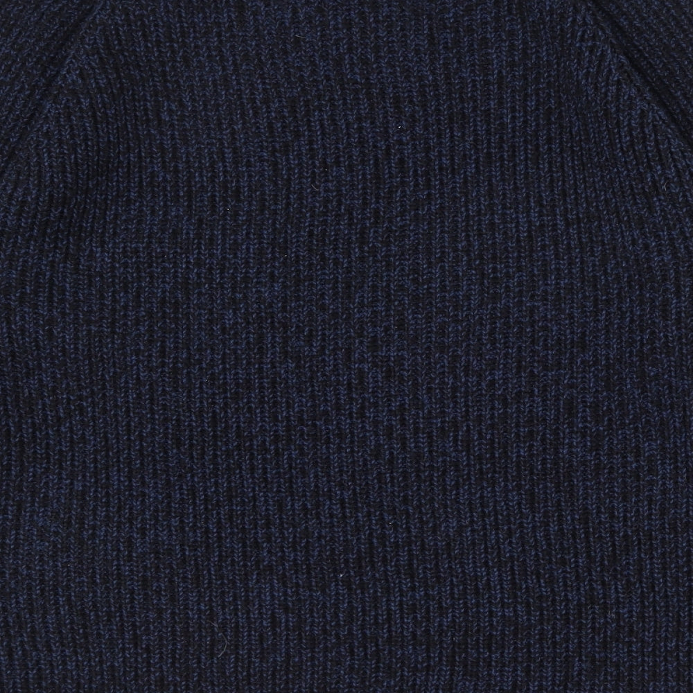 Cedar Wood State Mens Blue Crew Neck  Acrylic Pullover Jumper Size L