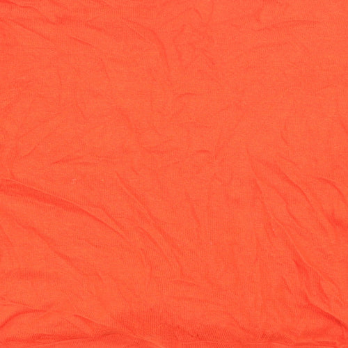 Marks and Spencer Womens Orange V-Neck  Viscose Pullover Jumper Size 10