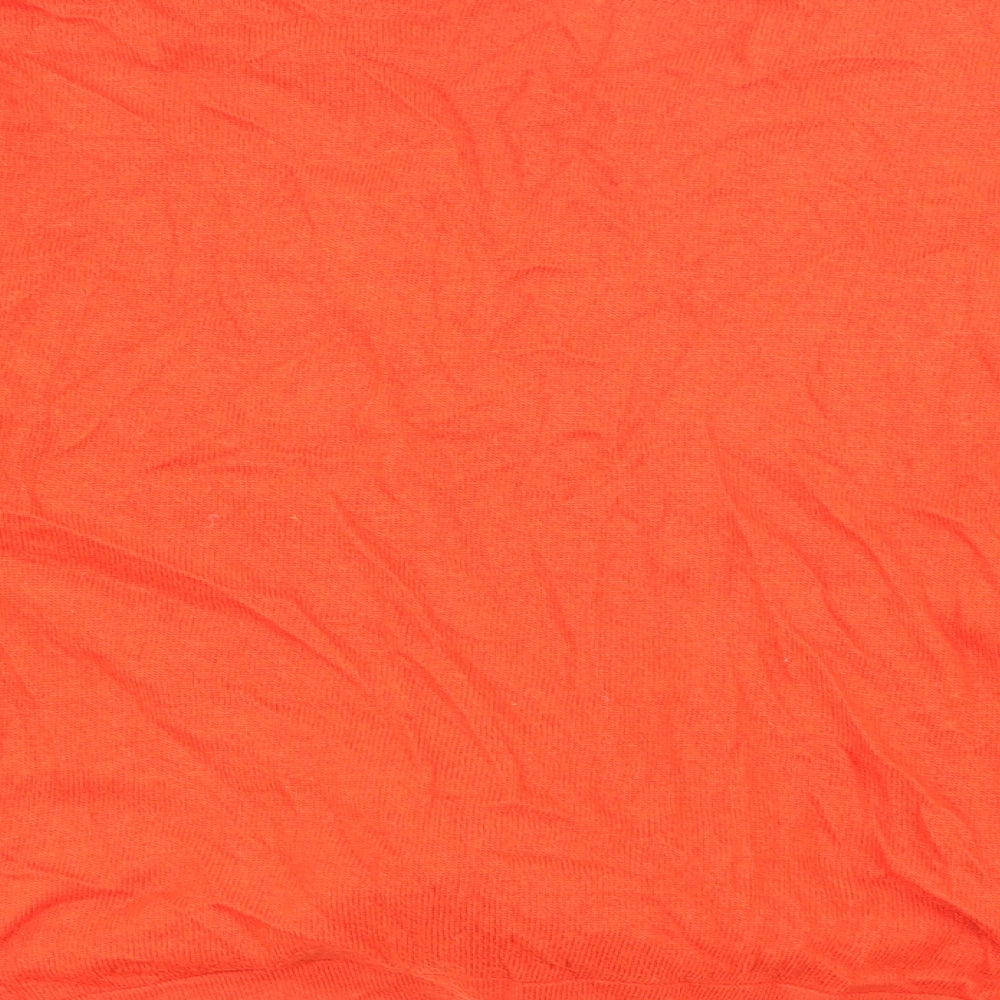 Marks and Spencer Womens Orange V-Neck  Viscose Pullover Jumper Size 10