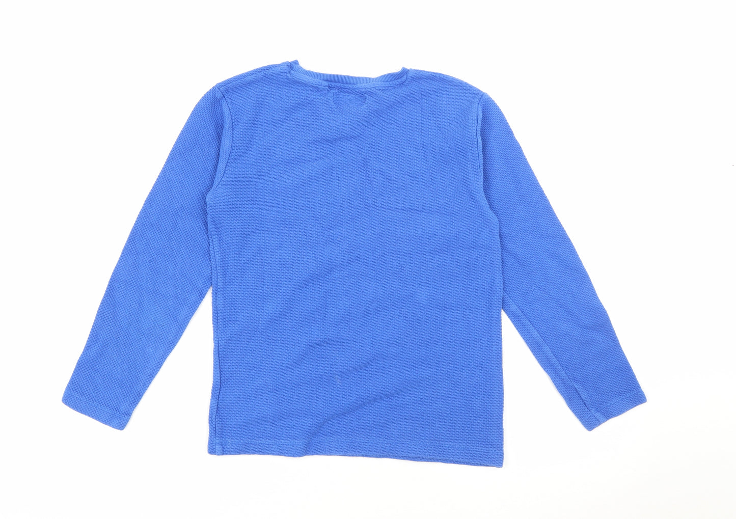 NEXT Boys Blue Crew Neck  Cotton Pullover Jumper Size 11 Years