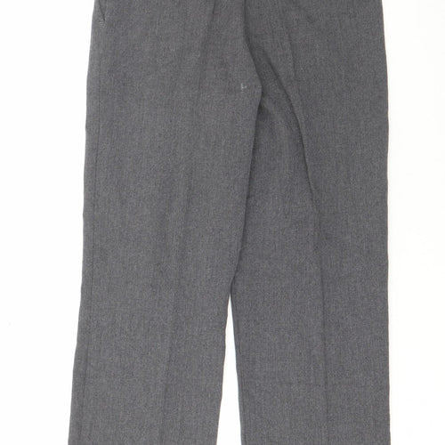 George Boys Grey  Polyester Cropped Trousers Size 8-9 Years  Regular Zip