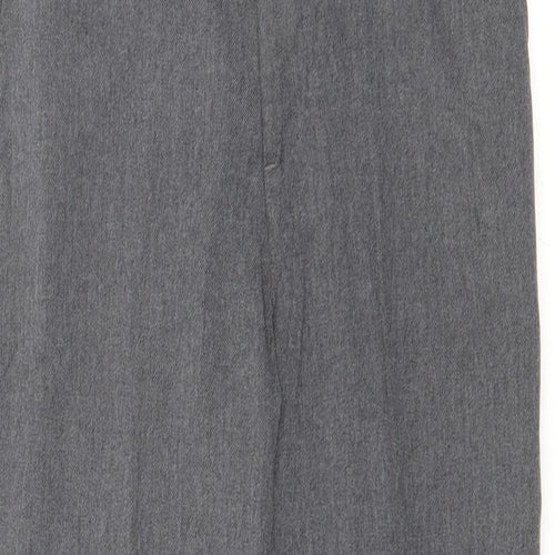 George Boys Grey  Polyester Cropped Trousers Size 8-9 Years  Regular Zip
