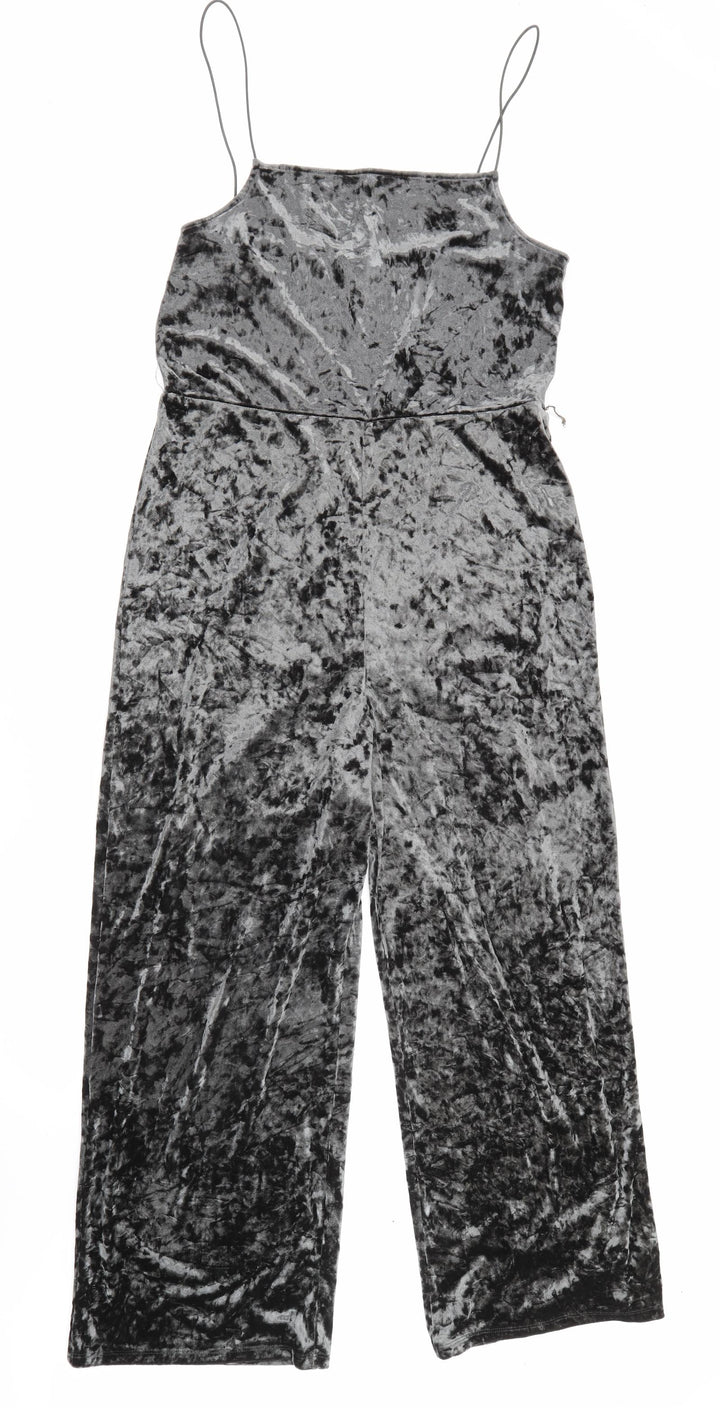 Topshop Womens Grey Polyester Jumpsuit One-Piece Size 12 L25 in