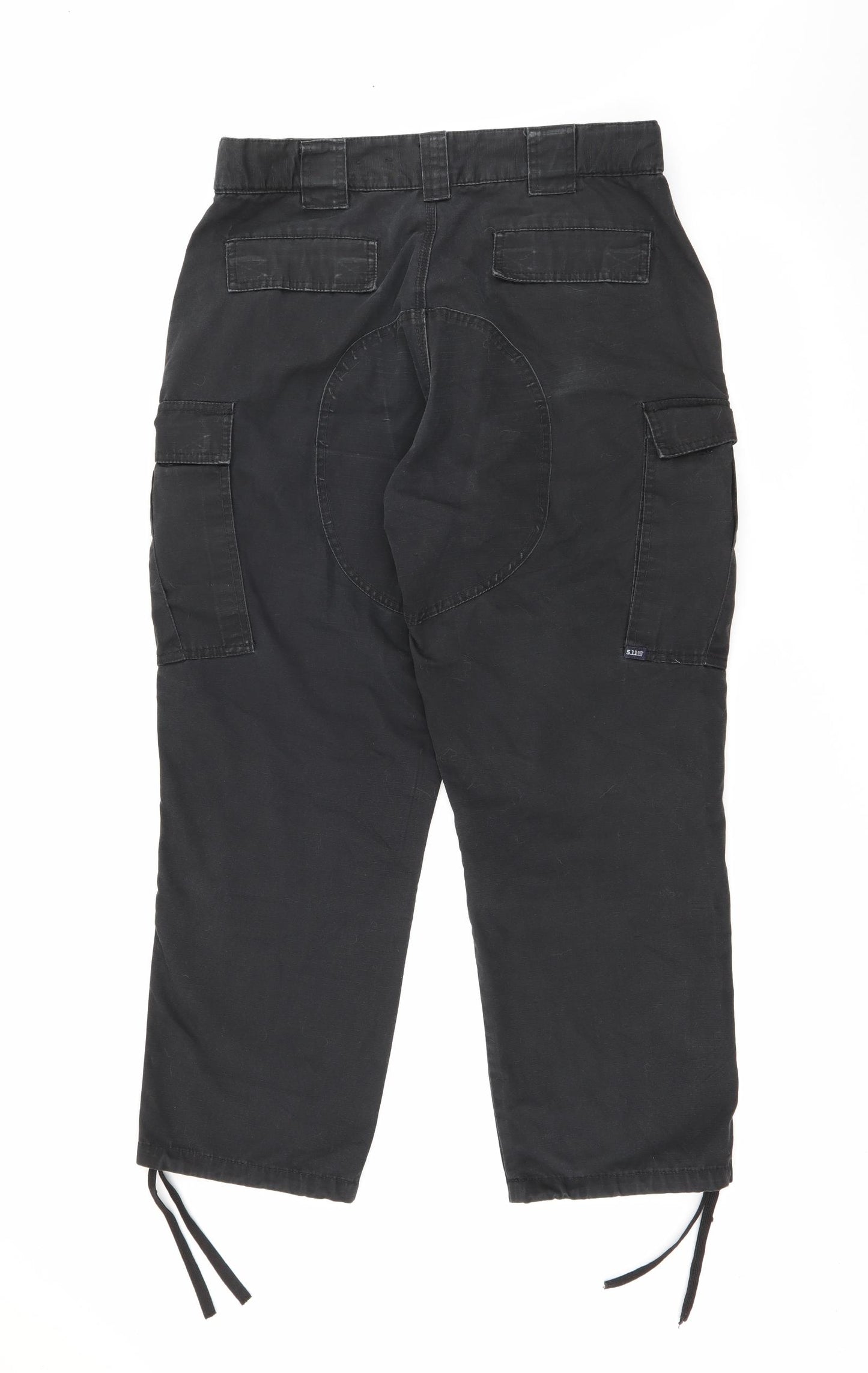 5.11 Mens Black  Polyester Cargo Trousers Size L L27 in Regular Zip