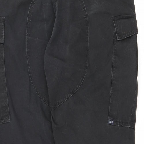 5.11 Mens Black  Polyester Cargo Trousers Size L L27 in Regular Zip
