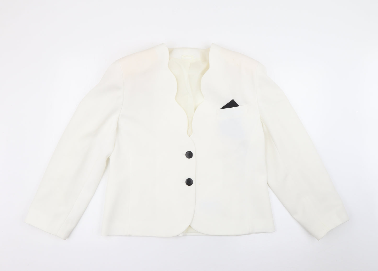 Preworn Womens White   Jacket  Size 14  Button