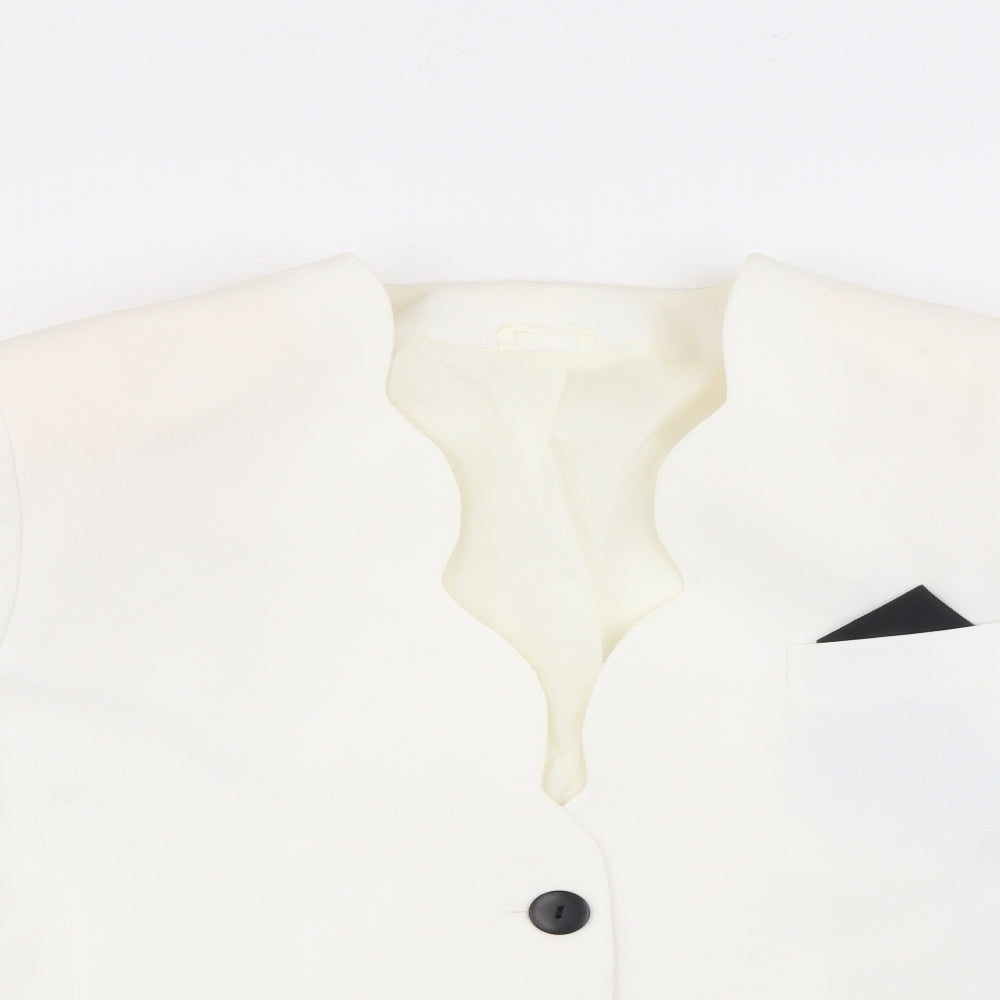 Preworn Womens White   Jacket  Size 14  Button