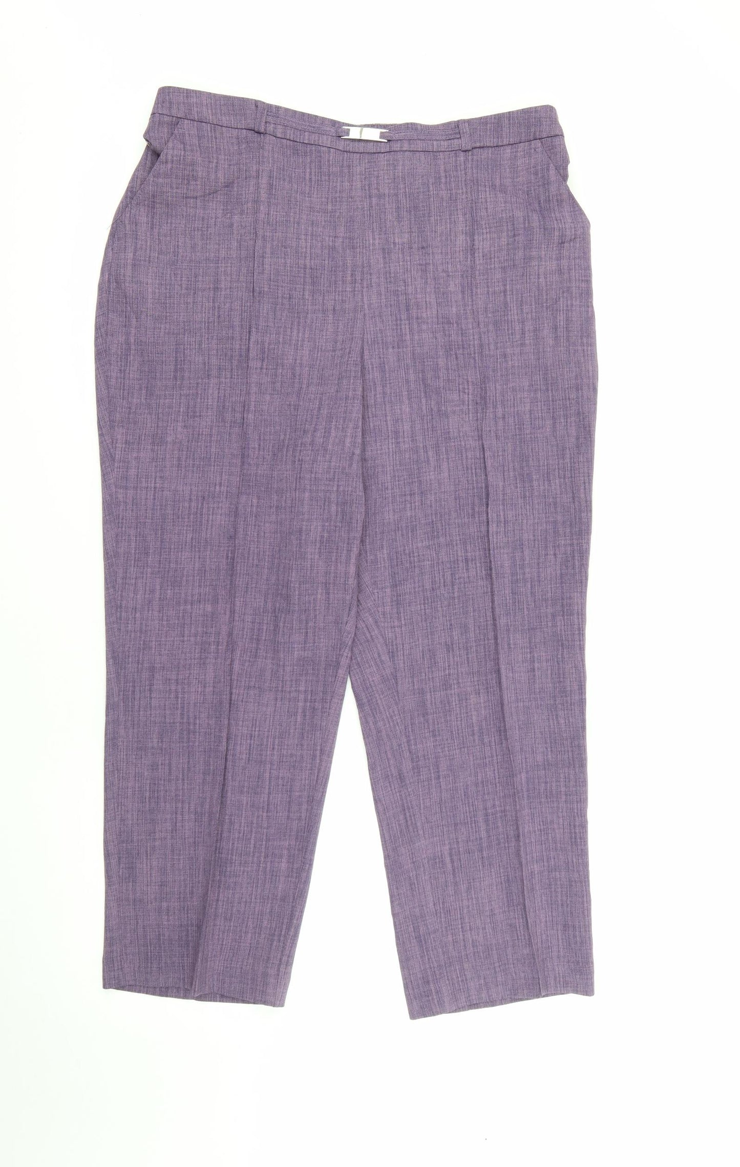Honor Milburn Womens Purple  Polyester Carrot Trousers Size 16 L24.5 in Regular