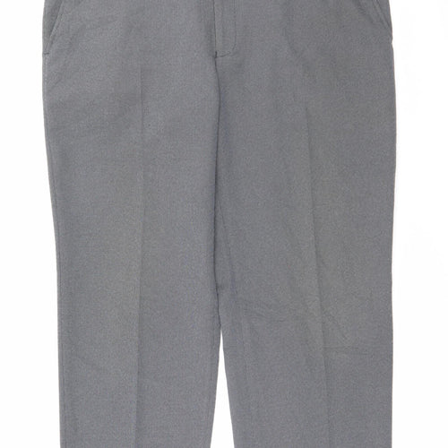 Marks and Spencer Womens Grey  Polyester Carrot Trousers Size 40 in L29 in Regular Zip