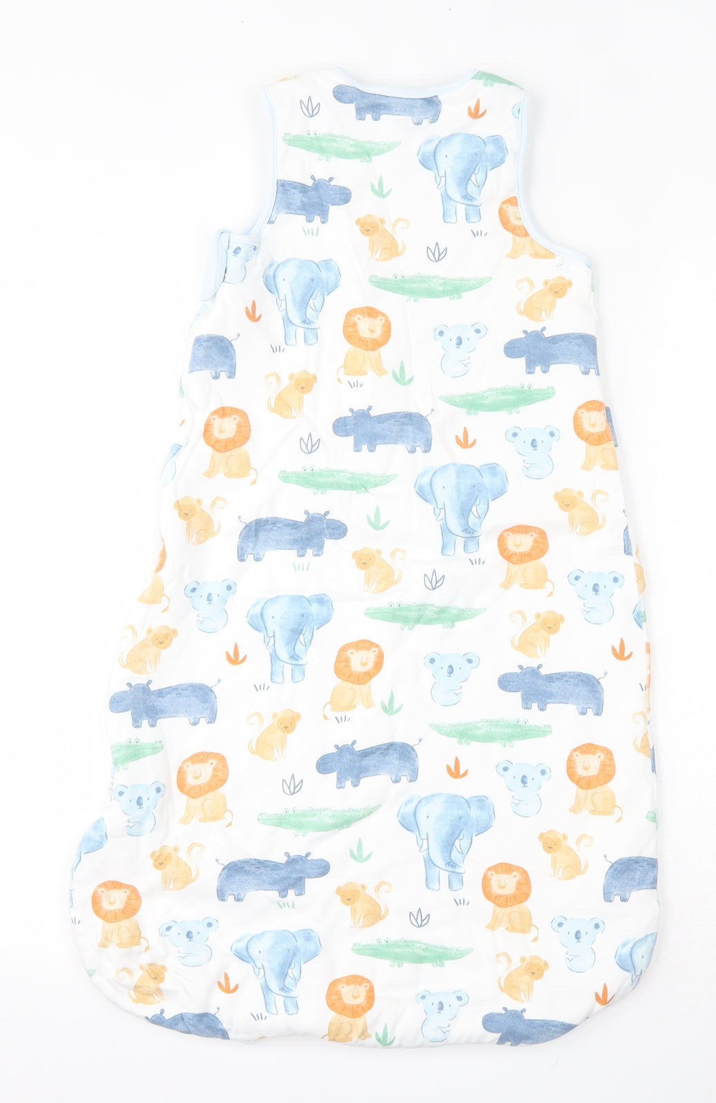 Dunnes Stores Baby White Geometric Cotton Babygrow One-Piece Size 12-18 Months  Snap - Size 12-24 Months