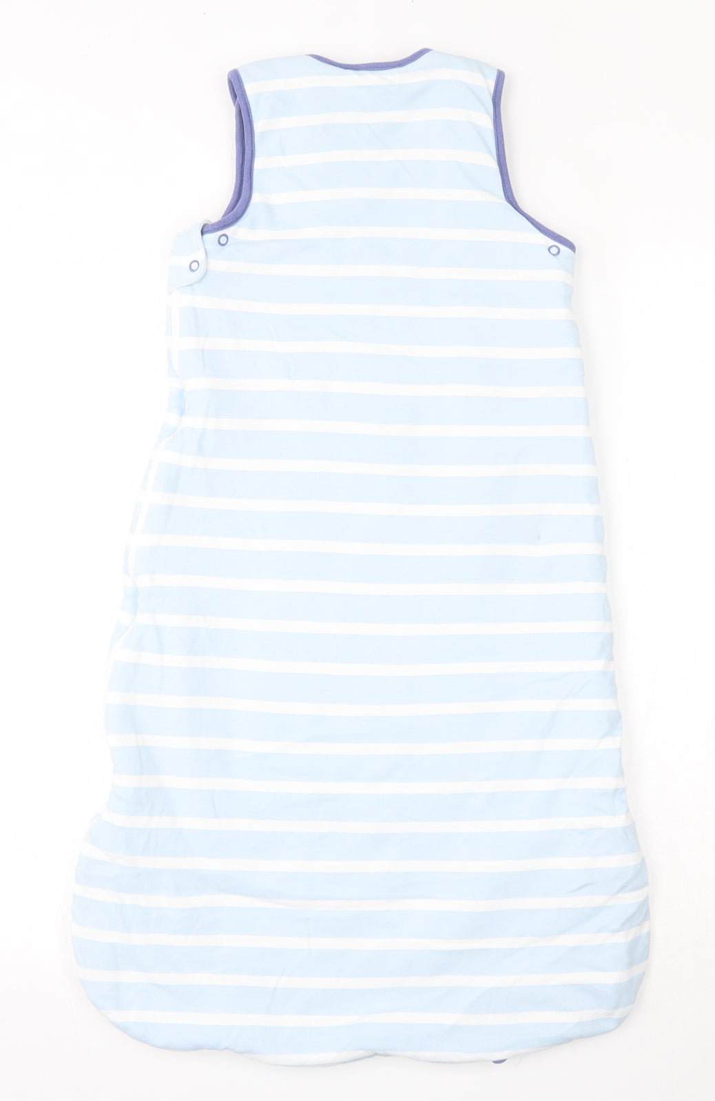 Dunnes Stores Baby Blue Striped Cotton Babygrow One-Piece Size 12 Months  Snap - Size 12-24 Months