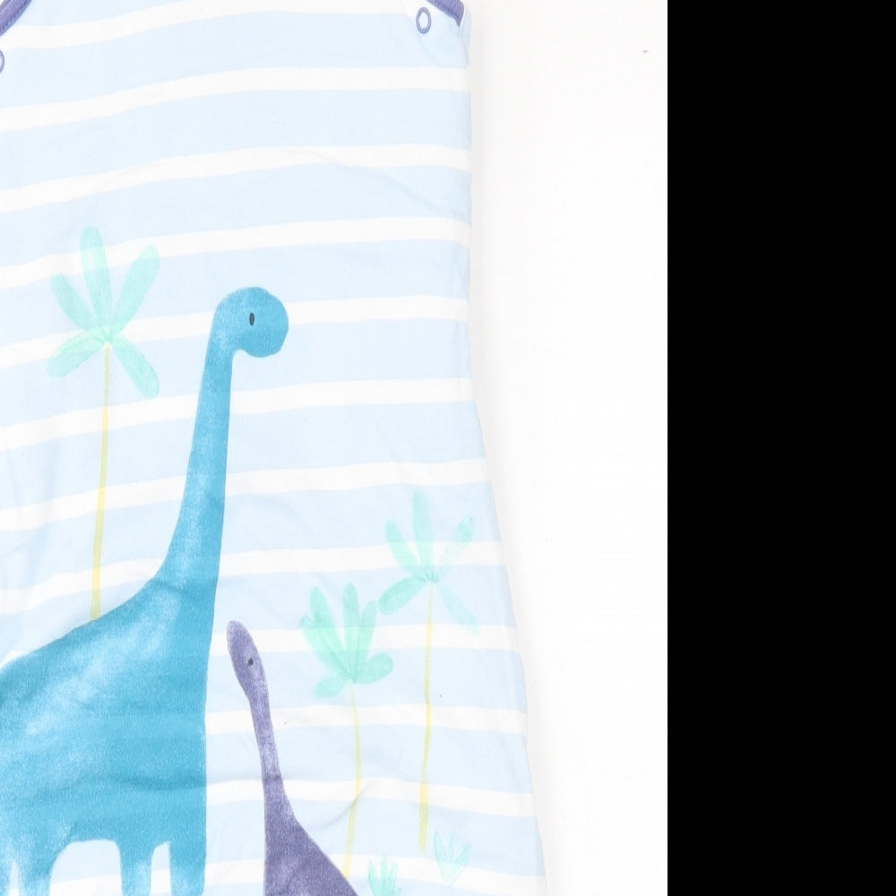 Dunnes Stores Baby Blue Striped Cotton Babygrow One-Piece Size 12 Months  Snap - Size 12-24 Months