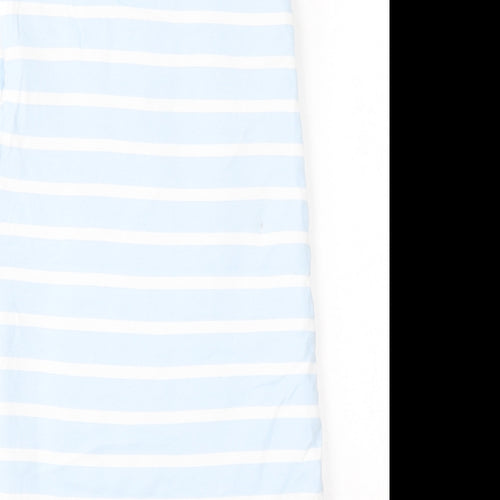 Dunnes Stores Baby Blue Striped Cotton Babygrow One-Piece Size 12 Months  Snap - Size 12-24 Months