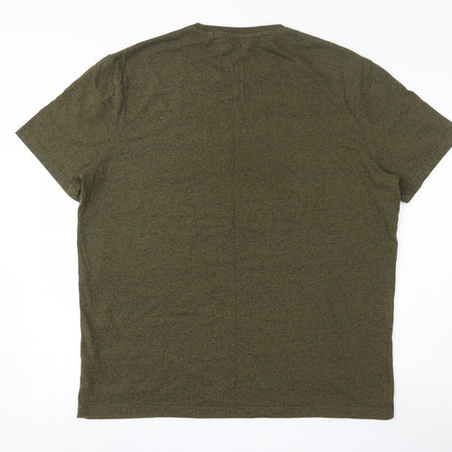 George Mens Green  Cotton  T-Shirt Size L Round Neck