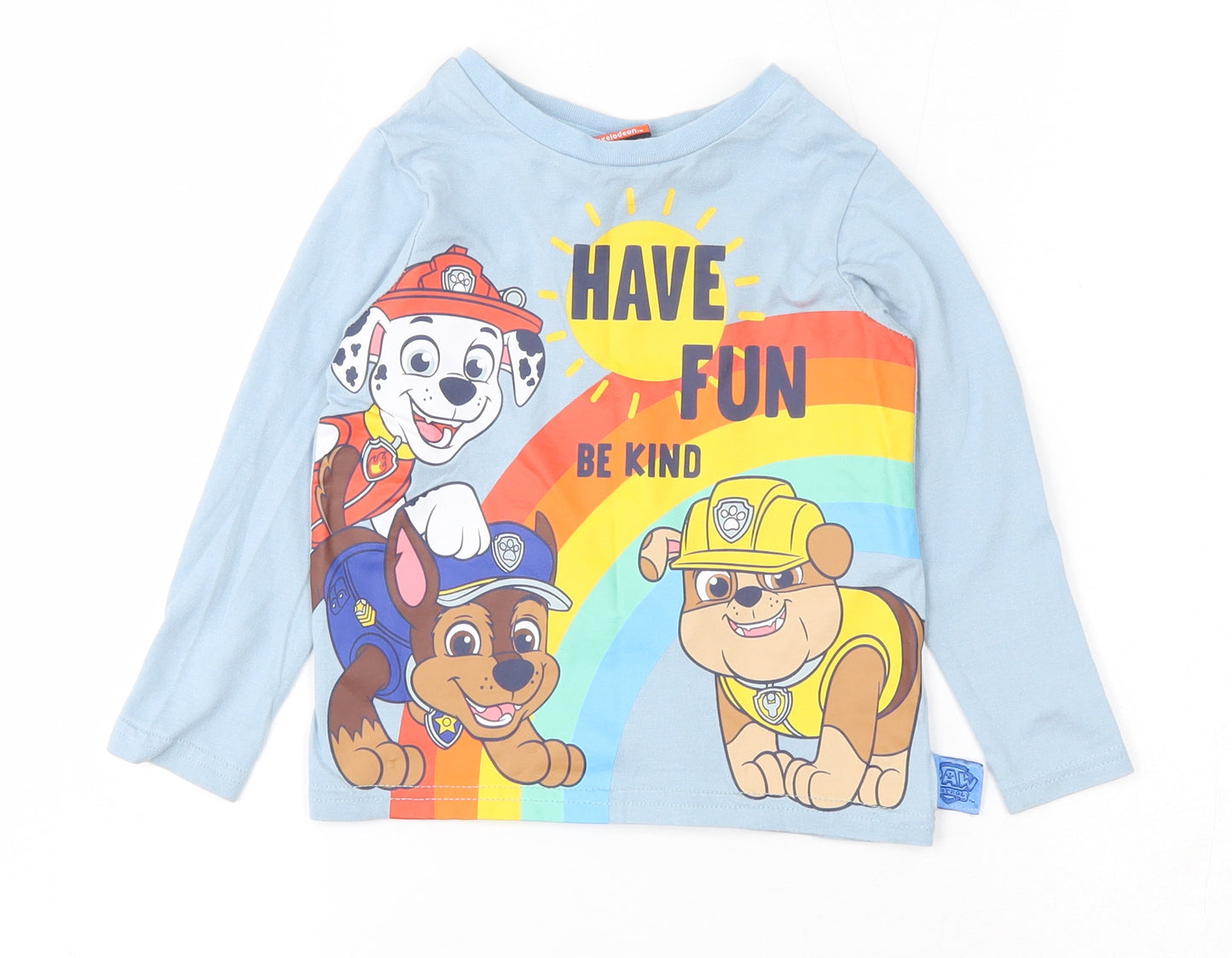 George  Blue  100% Cotton Basic T-Shirt Size 12-18 Months Round Neck