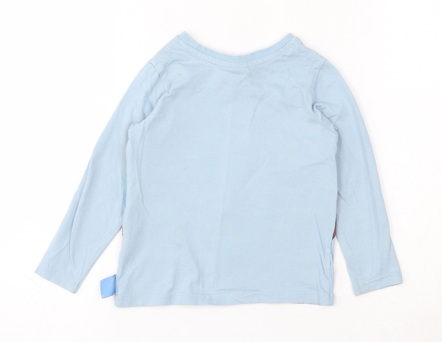 George  Blue  100% Cotton Basic T-Shirt Size 12-18 Months Round Neck