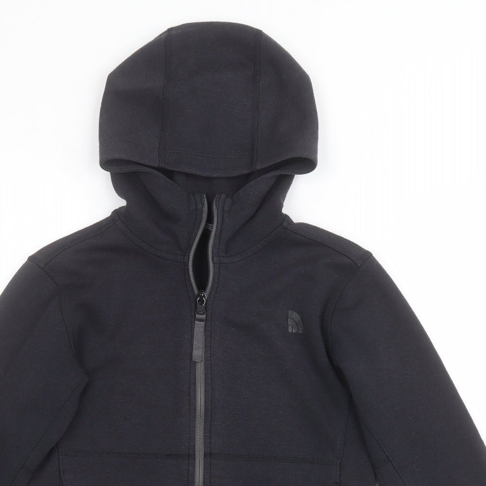 The Northface Boys Grey  Polyester Full Zip Hoodie Size M
