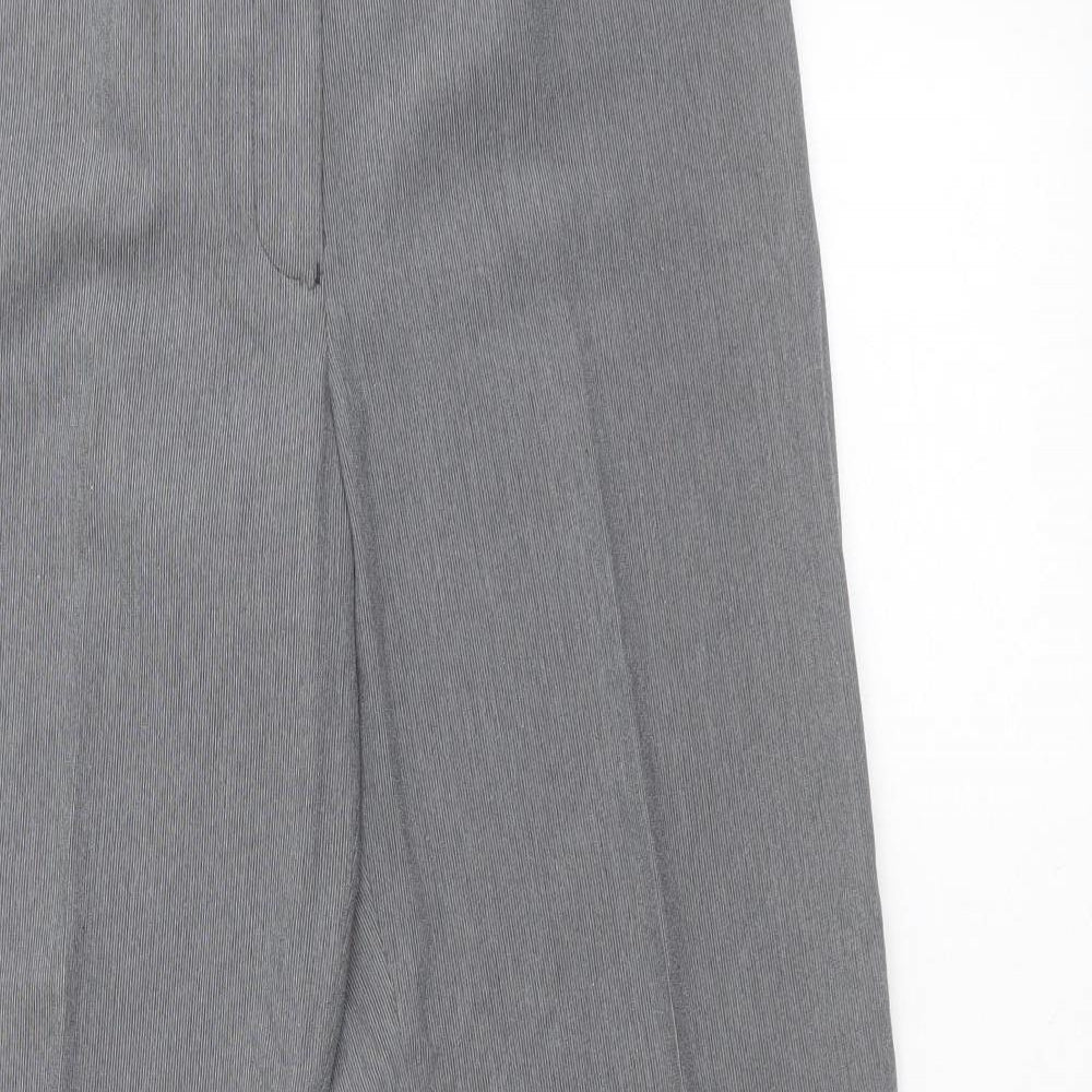 NEXT Womens Grey  Polyester Dress Pants Trousers Size 10 L29 in Regular Zip